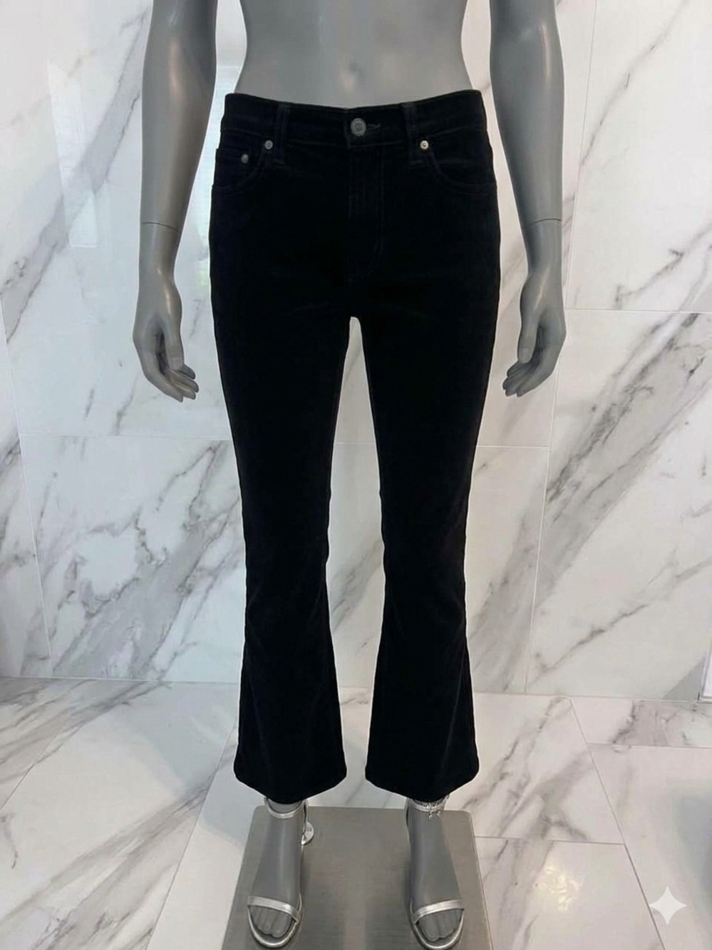 Saint Laurent Black Flare Corduroy Jeans